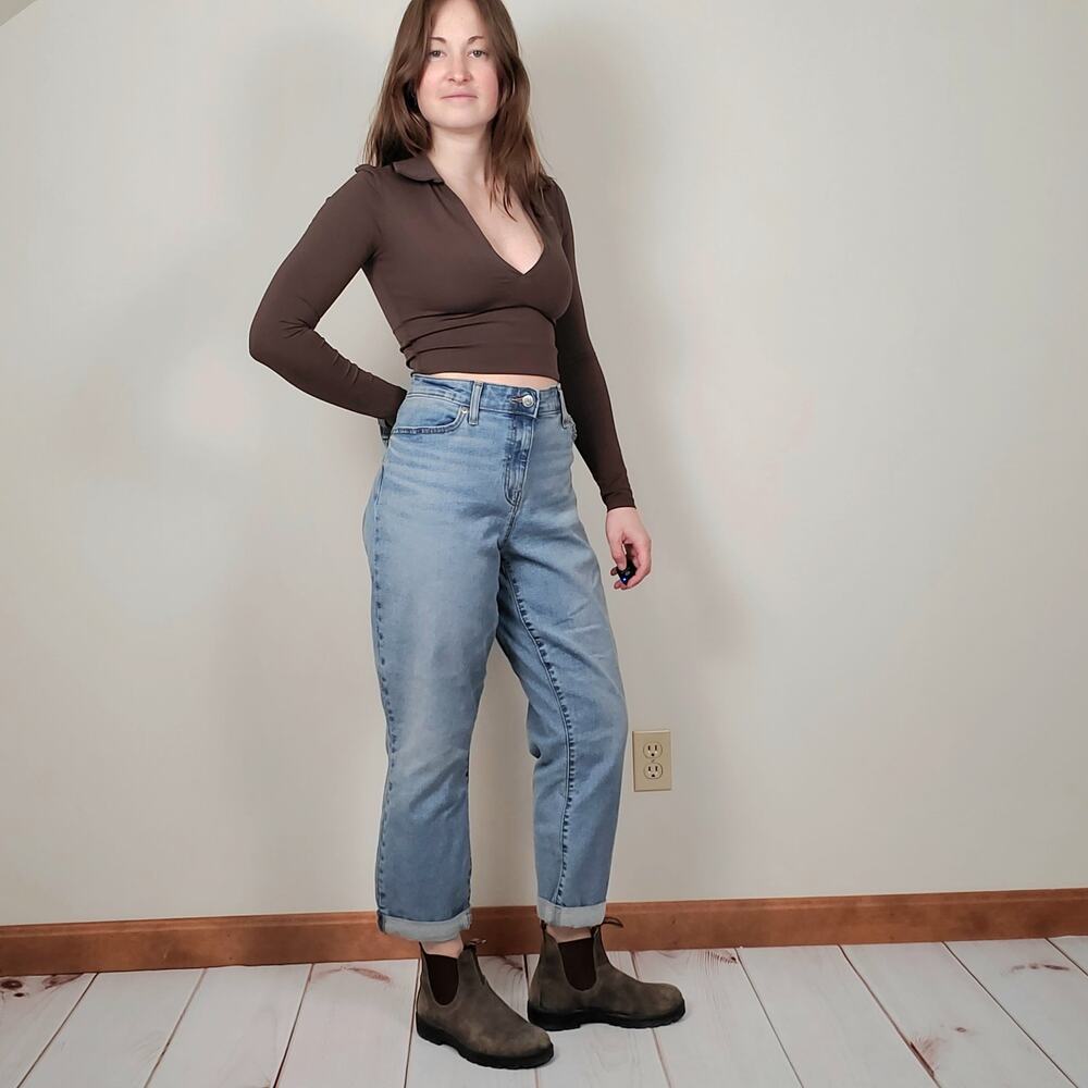 Levi's Denizen Mid Rise Boyfriend Jeans Light Wash 18